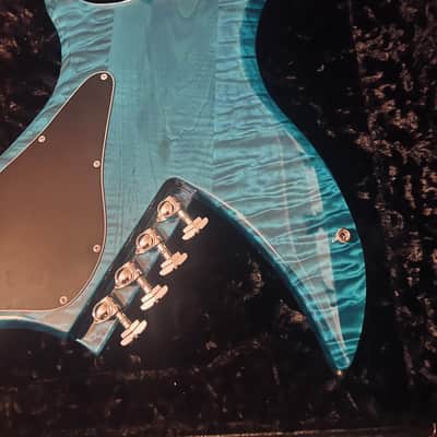 BC Rich Bich 10 Quilt Trans Candy Blue Mint Custom Shop image 3