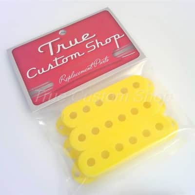 True Custom Shop® 3 Yellow Single Coil Pickup Covers for Fender Stratocaster image 2