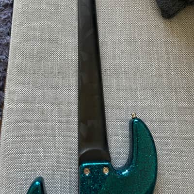 Modulus RevOLite Jazz 5 String Fretless 2024 - Blue/Silver Flake image 9