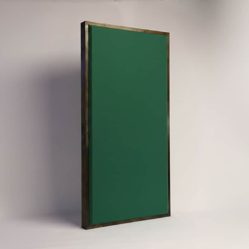 Custom Framed Acoustic Wall Panel | Hunter Green Fabric & Walnut Wood Frame | Furniture-Quality Sound Absorbing Panel | Recording Studio, Home Studio, Mixing Room, Podcast Studio, Home Theater, Listening Room, Office & Vocal Booth | Made in USA image 1