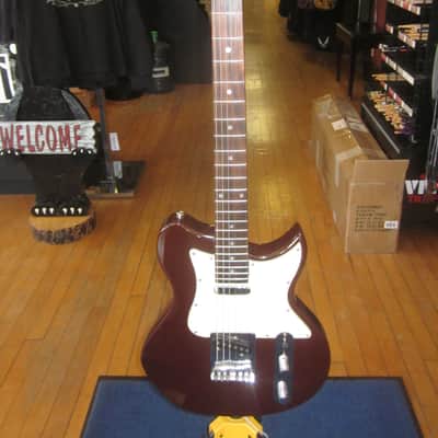 Lyon by Washburn LI38 Solid Body Electric Guitar Dark Brown w/ White Pearloid Pickguard image 8