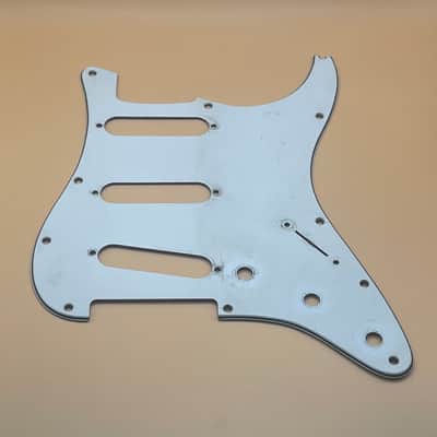 1973 Fender Stratocaster Pickguard 3-Ply White ABS Plastic Strat Guard Vintage Original 1974 1975 image 3