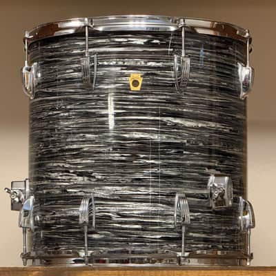 1966 Ludwig Oyster Black Pearl 16x16" Floor Tom image 2