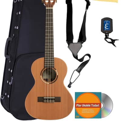 Kala KA-ASCP-T Solid Cedar Top Pau Ferro Tenor Ukulele w/ Hard Case image 1
