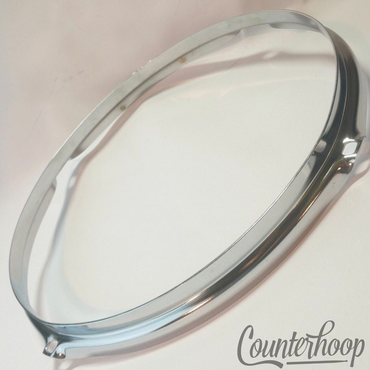 Ludwig 10"Conga/Tom Drum Rim/Hoop Double-Flange Chrome 4Hole Vintage 70s — main photograph