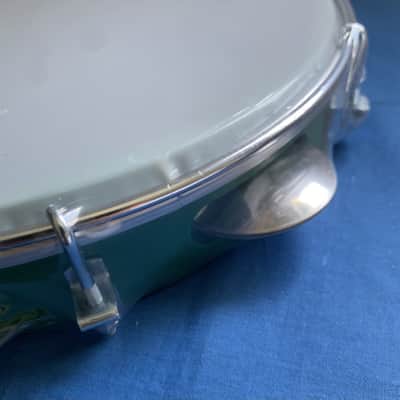 10" Torelli Brazilian Handmade Pandeiro Tambourine Nylon Skin and Green Inject Plastic Body image 3