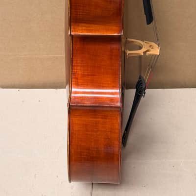 Gunter von Aue 4/4 Cello – German Made – Full Size – w/ Leather Case – Crack Repair Needed / Plays image 12