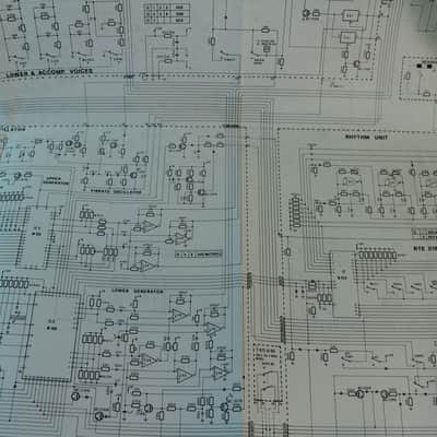 GEM Organ Schematics, models F10, H300, H400 H6000, H7000, Wizard 315, 321 1970s image 12