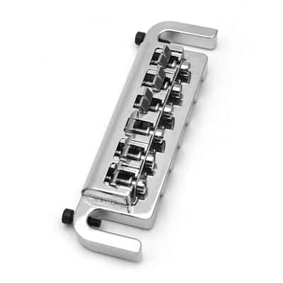 Les Paul SG Style Electric Guitar Roller Saddle Bridge Tailpiece, Chrome image 2