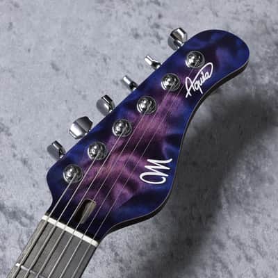Mayones AQUILA Elite S6 - Dirty Purple Blue Burst Gross - image 8