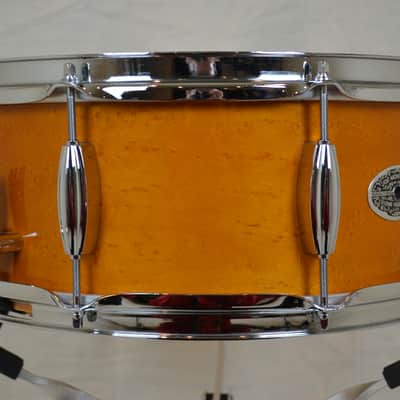 Montineri 14x6" Maple Snare Drum - Birdseye Maple Amber Lacquer image 6