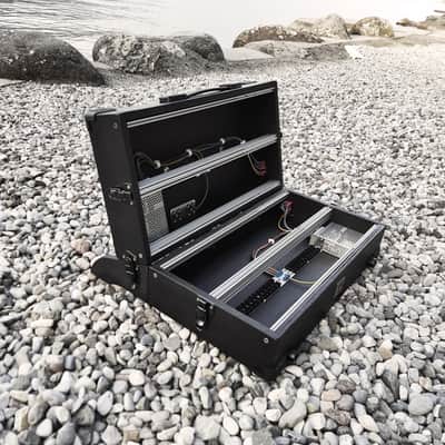 (2x6U) 12U Eurorack Case Powered, 84 or 104 hp, modular synthesizer, patched resealable image 1