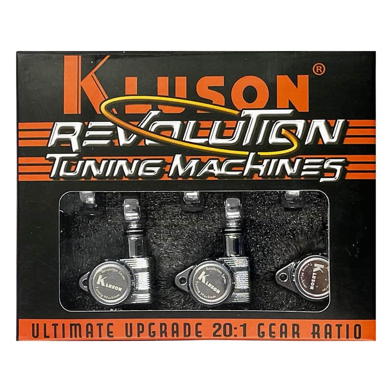 Kluson 3+3 Revolution Series E-Mount Tuners Chrome KRE-3-C image 1