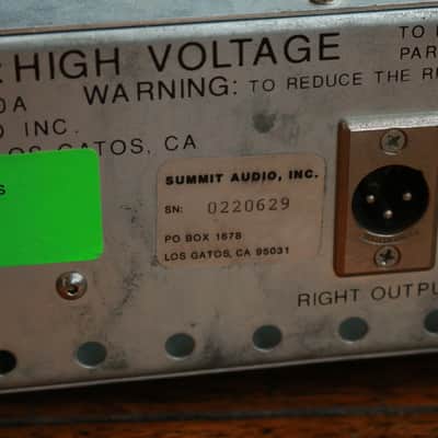 1990s Summit Audio TPA-200A Dual Tube Preamp image 8