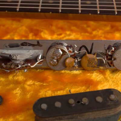 Fender Telecaster Owned and Used by Mike Bloomfield Solid Body Electric Guitar (1963), ser. #L11155, brown tolex hard shell case. image 16
