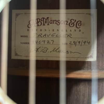 Luthier AB Manson for Ian Anderson Jethro Tull  Martin Barre Travel Parlor Acoustic Guitar with COA image 4