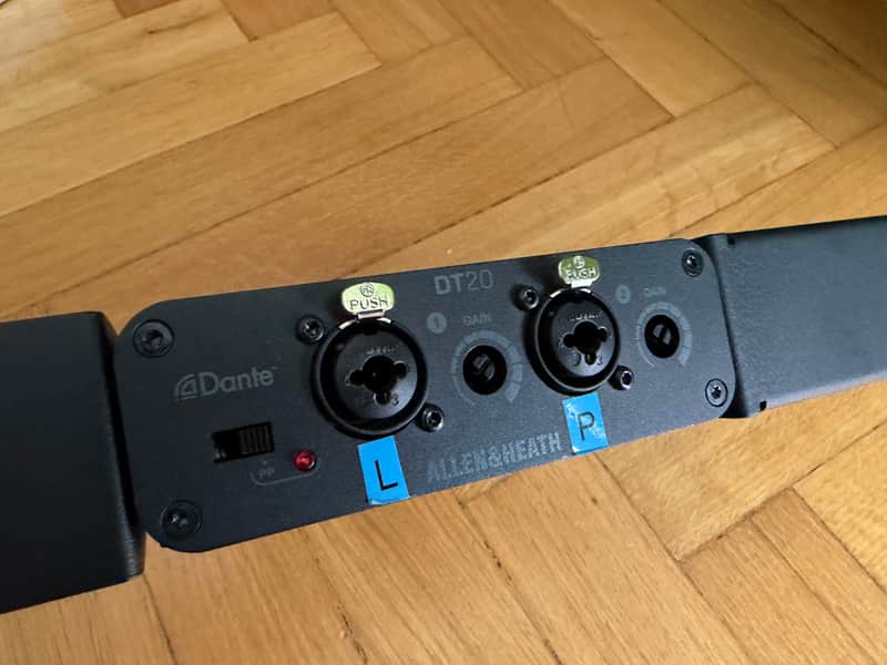 Allen&Heath DT20 - Dante 2 input XLR interface with Phantom with rack holders image 1
