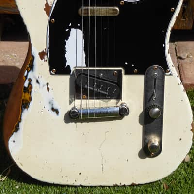 DY Guitars Rick Parfitt / Status Quo tribute white relic tele body PRE-BUILD ORDER image 1