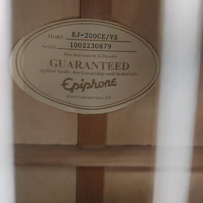 Epiphone EJ200CE Super Jumbo 1995 - 2009 - Vintage Sunburst image 2