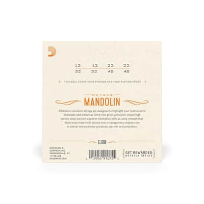 D'Addario EJ80 Phospher Bronze Mandolin Strings, Octave, 12-46 Medium image 3
