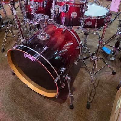 PDP Concept Maple 5-piece Shell Pack - Red To Black Sparkle Fade image 3