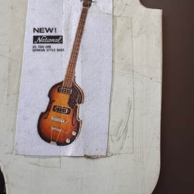 National EG-700-2HB Bass pickguard 1960s - Black image 5