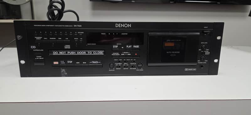 Denon DN-T620 Commercial CD / Cassette Combi-Deck Player & Recorder (1998) - Rackmount w/ Pitch Control & XLR I/O image 1