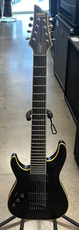 Killer Schecter Blackjack ATX - Black Left Hand 8 String Electric Guitar image 1