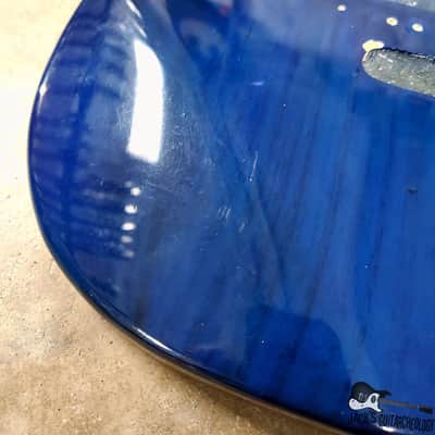 Guitar Fetish Paulownia ULTRA Lightweight Stratocaster Guitar Body (2000s, Sapphire Trans) image 10