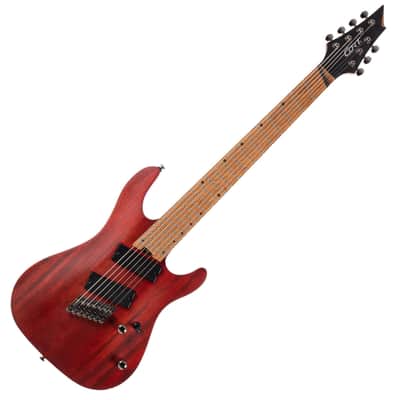 Cort KX307MS 7 String Electric Guitar - Open Pore Mahogany image 1