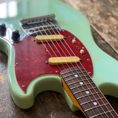 Fender Japan 1969 Reissue Mustang CIJ Sonic Blue Original Late 1990's w/ Period Correct Softcase image 7