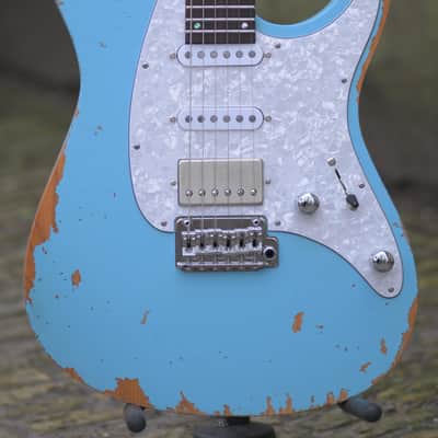 Mayones Aquila Aged 6 V24 - Monolith Daphne Blue Nitro(Relic) image 1