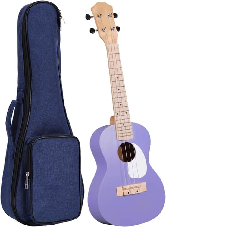 Concert Ukulele Beginner Set for Adults and Children, 23 Inches Ukelele Purple image 1