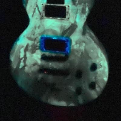 CeJota USA Custom - LP style Electric Guitar - Unique Glow in the Dark/Hydrodipped Finish image 7