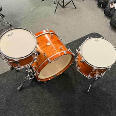 Doc Sweeney Drums 'Santa Fe' Solid Steambent Cherry 3-Piece 12/14/20 Drum Kit Set with SKB Soft Bags (Rm 4) image 7