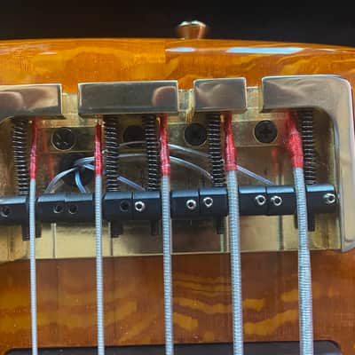 U.S. Masters Guitar Works 5 String Bass Fretless Natural image 9