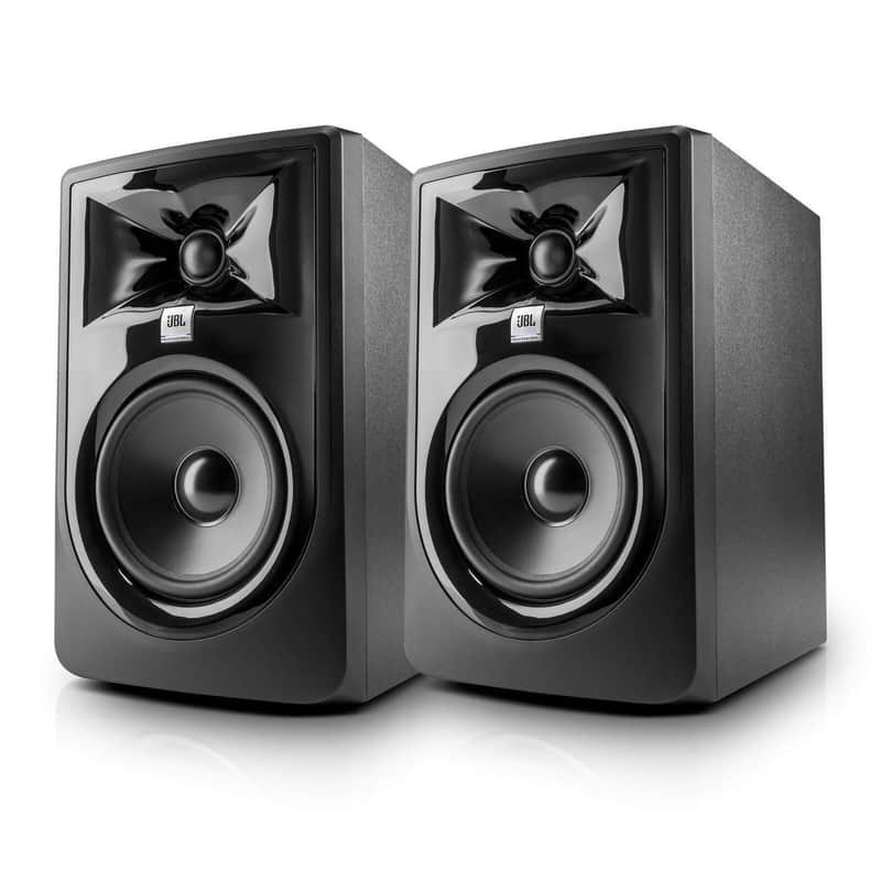 JBL 305P MkII 2-Way 5" Active Powered Nearfield Studio Monitors (Pair) (Open Box) - Black image 1