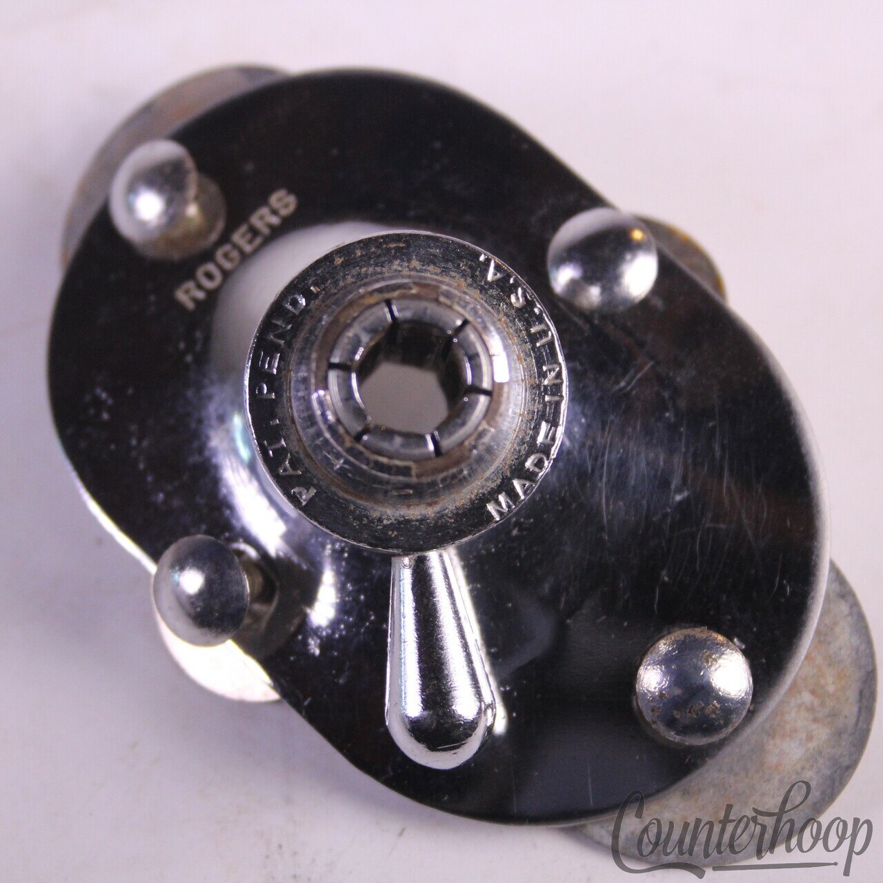 Rogers Swivomatic Bass Drum Mount Spur/Tom/Cymbal Arm Holiday Cleveland 60s USA — main photograph
