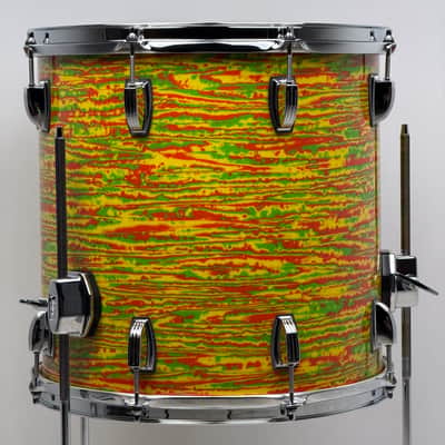 Ludwig 12x18"/8x12"/14x14" Classic Maple 'Jazzette New Yorker' Drum set - Citrus Mod image 8