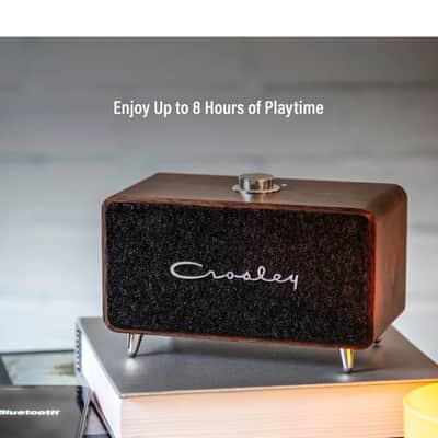 Crosley CR3049A Stanza Portable Bluetooth Speaker -Walnut -NEW image 2