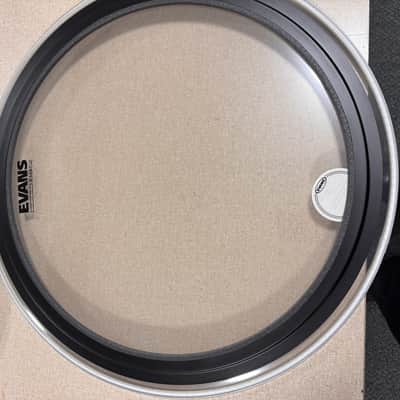 Evans EMAD2 22" Clear Bass Drum Batter Head Black Foam Ring/patch. image 2