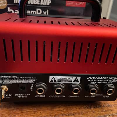 Joyo BanTamP JackMan II 20-Watt Tube Guitar Head 2020 - Present - Red / Black image 3
