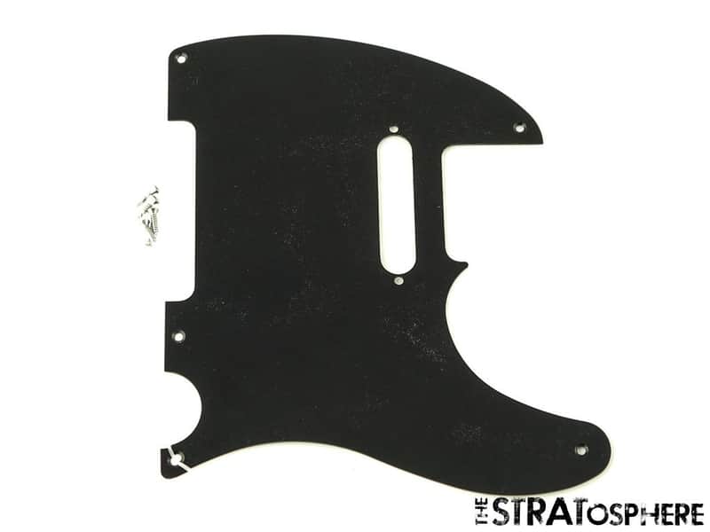 USED Fender CIJ Classic 60s Telecaster Tele PICKGUARD 1 Ply Black $5 OFF image 1