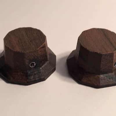 Guilford Brazilian Rosewood 11 Sided Facet Cut Guitar Knobs - 1 Pair - USA image 2