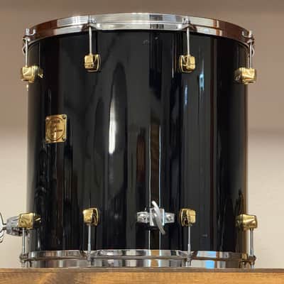 1990's Yamaha Maple Custom 10/12/13/16/22 Black Lacquer Drum Kit image 11