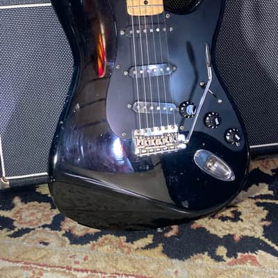 Squier Fender MIJ Stratocaster “Gilmour” Style Upgrades from head to toe! c. 1985 - Black image 1