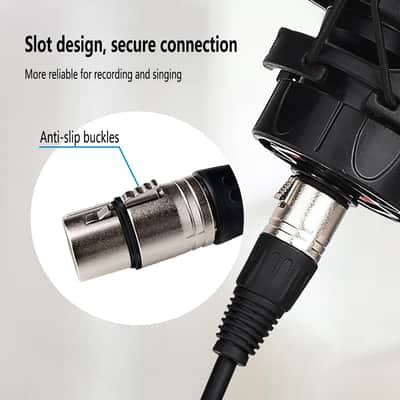 5 Pin XLR Connector, XLR Microphone Cable, Balanced Male to Female Connections for Microphone and Audio Interface (3 Meter/10Ft) image 3