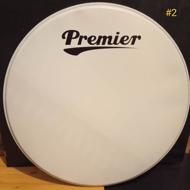 Premier 24" bass drum head 90s-00s - White 🤍 image 1