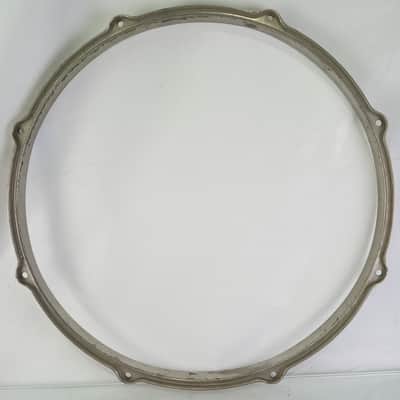 Gretsch 14"1st-Gen Die-Cast 8Lug Batter Snare Drum/Floor Tom Rim/Hoop 40s Nickel image 7