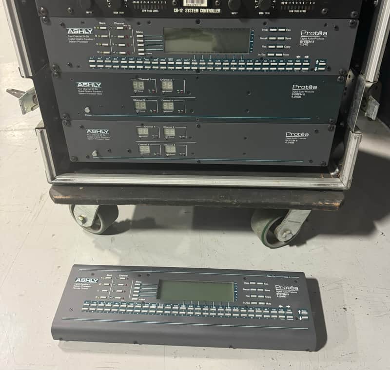 ASHLY Protea 4.24G Four Channel Digital Graphic Equalizer (SYSTEM WITH 2x SLAVES) - Black/Gray image 1